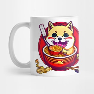 Kawaii Shiba Inu eat Ramen Noodle-Loving Mug